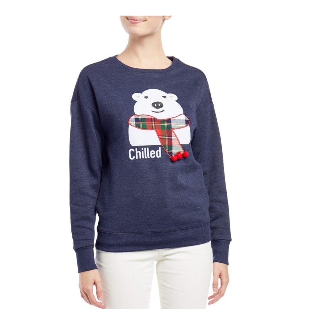 EV1 from Ellen DeGeneres "Chilled" Long‎ Sleeve Crewneck Fleece Top Women's XXL